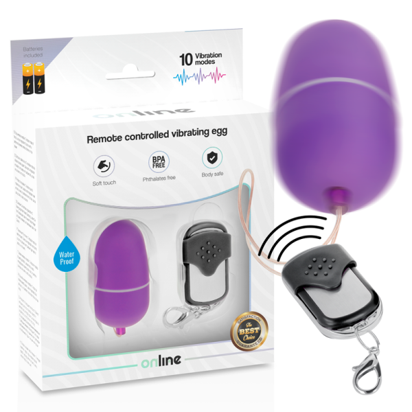 ONLINE REMOTE CONTROL VIBRATING EGG M - PURPLE