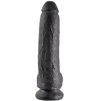 KING COCK 9 COCK BLACK WITH BALLS 22.9 CM