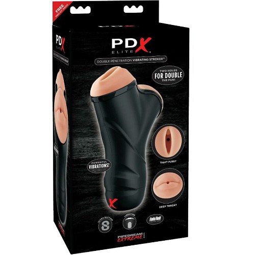 PDX ELITE DOUBLE PENETRATION VIBRATING STROKER - ΠΡΟΣΟΜΟΙΩΤΕΣ